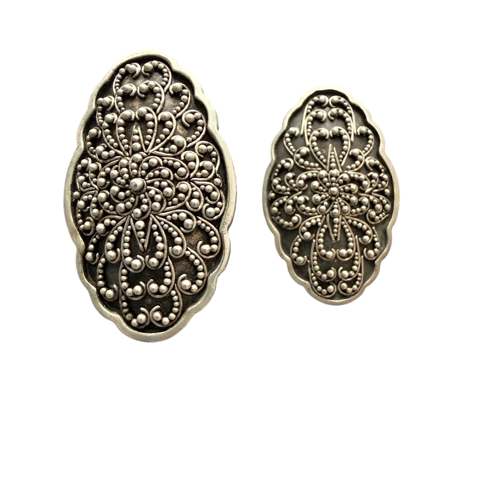 Lois Hill Earrings 925 Sterling Silver Clip On